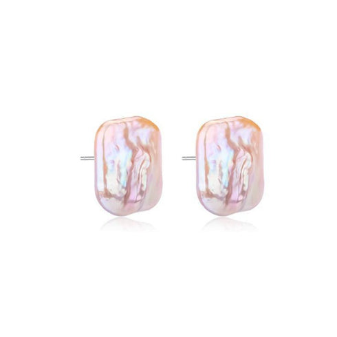 Pink Baroque Freshwater Pearl Stud Earrings - House Of Pearls